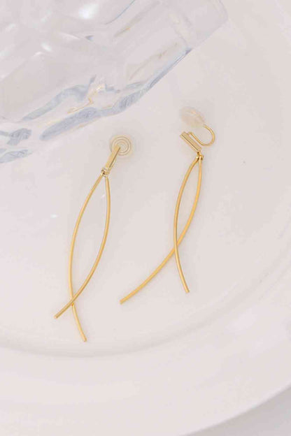 Boucles d'oreilles clips plaquées or 18 carats