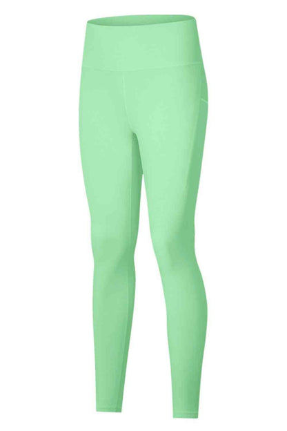 Leggings de yoga con bolsillo y cintura ancha de talle alto