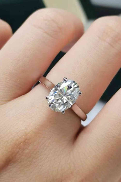 Bague solitaire moissanite de 2,5 carats