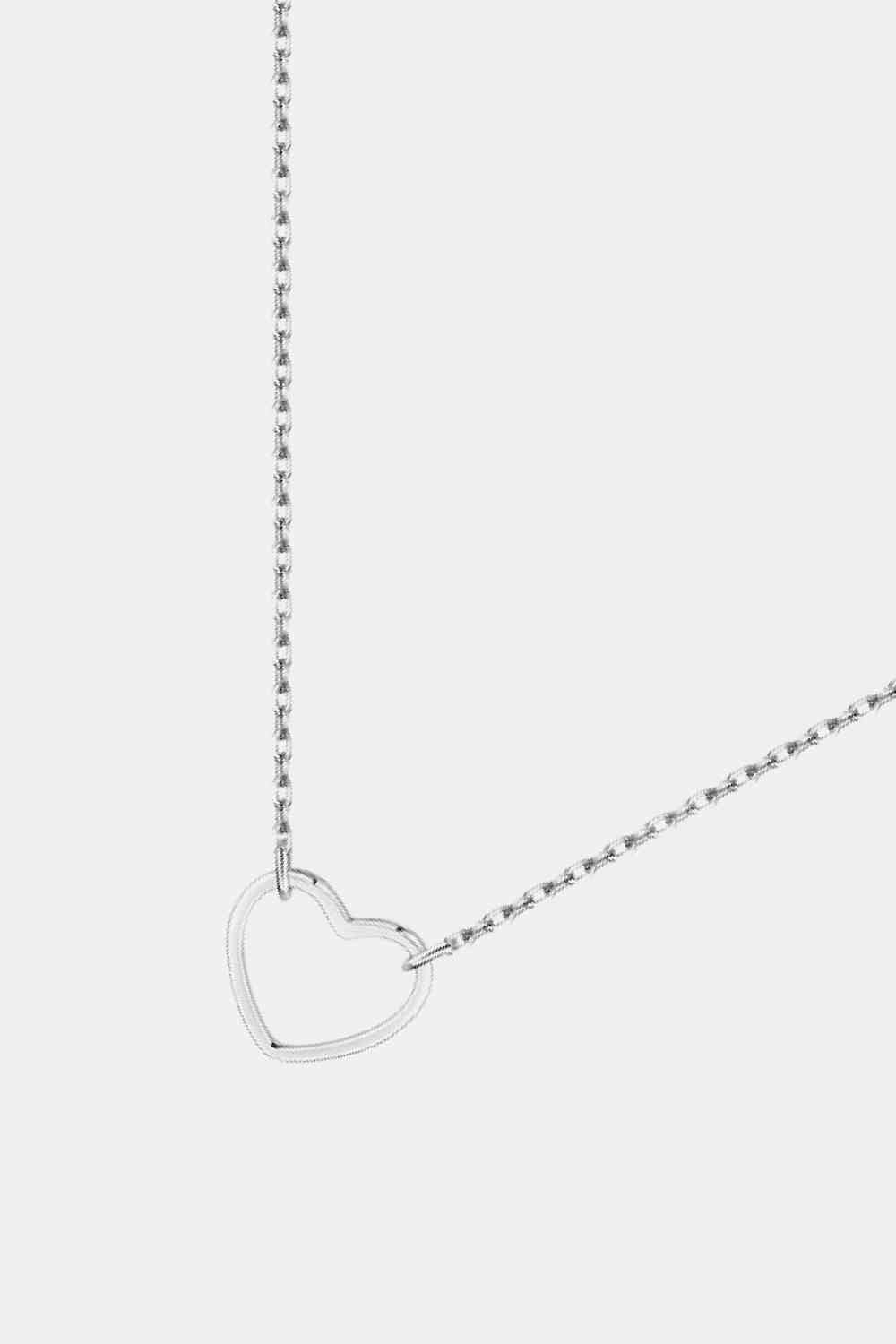 Collier pendentif en forme de coeur en argent sterling 925