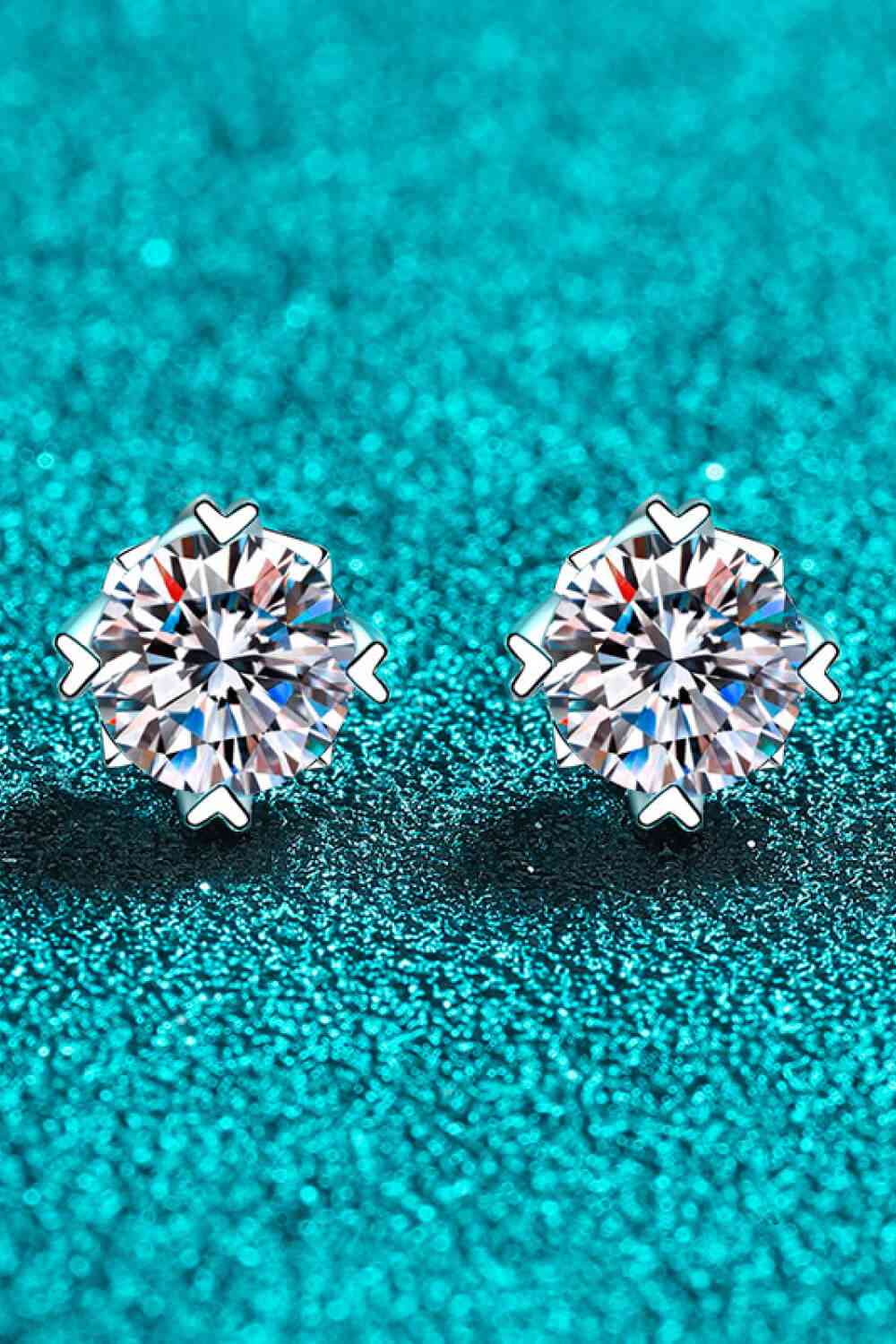 Boucles d'oreilles à tige en moissanite bonne journée dans mon esprit