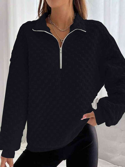 Sudadera con cuello y media cremallera