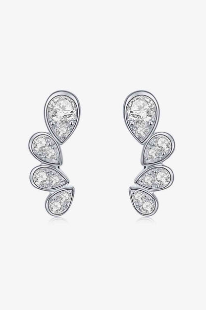 Boucles d'oreilles Moissanite en forme de poire