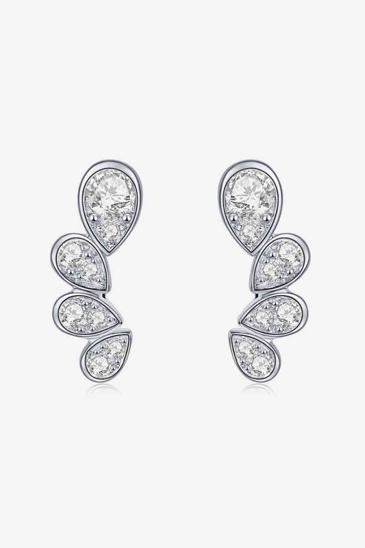 Boucles d'oreilles Moissanite en forme de poire