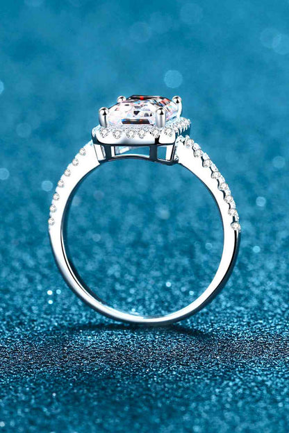 Bague Moissanite rectangulaire de 1 carat