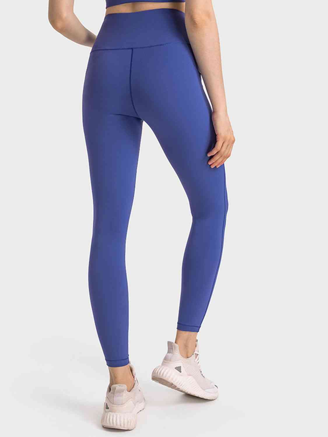 Leggings deportivos largos de corte slim con cintura ancha