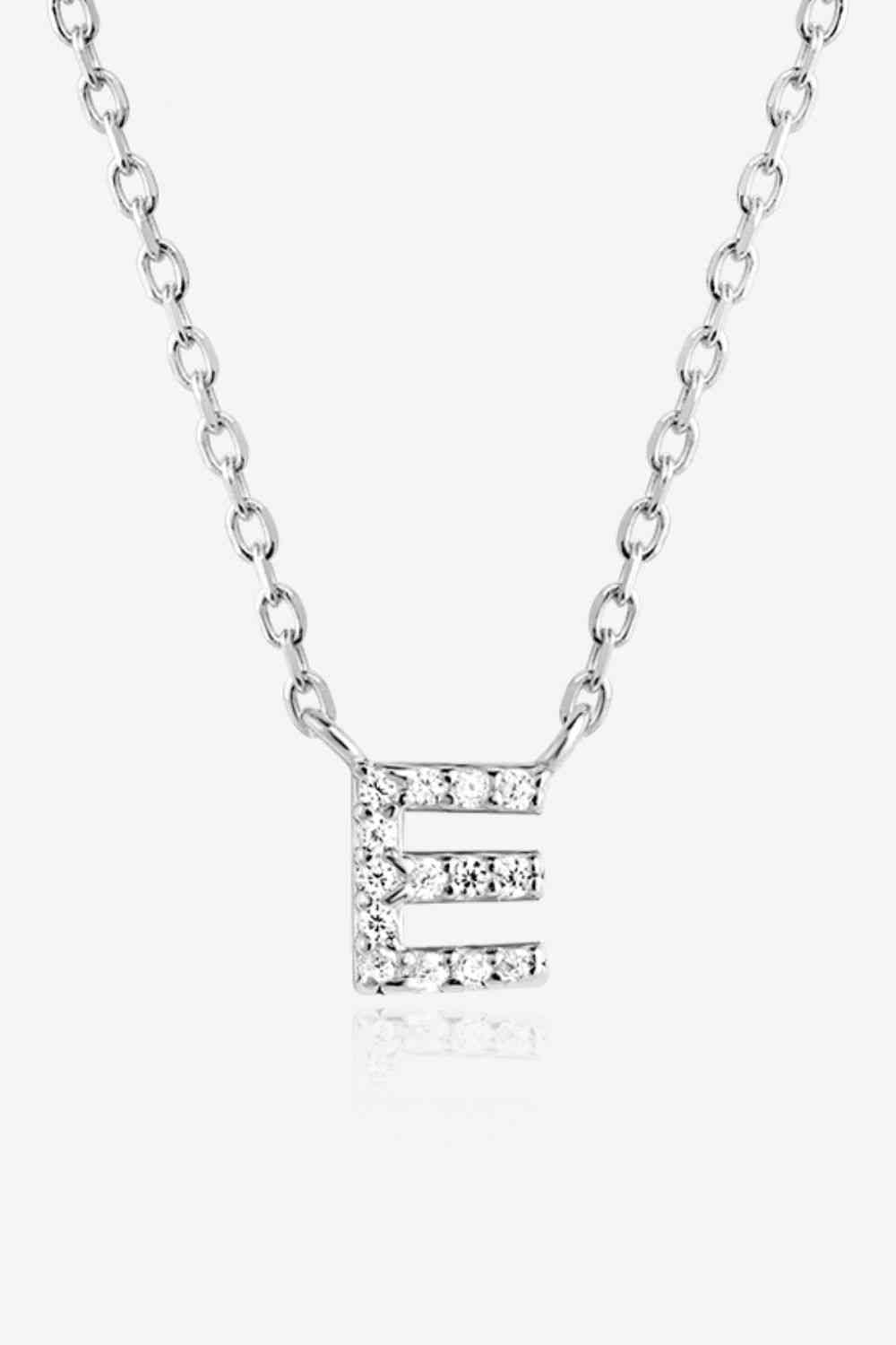 Collier en argent sterling 925 avec zircon A à F