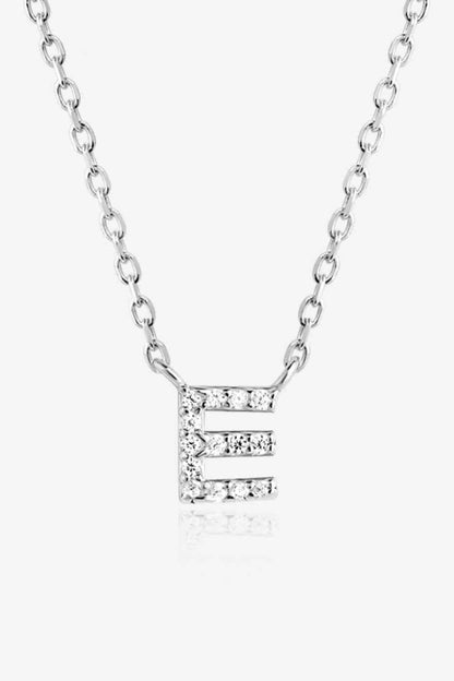 Collier en argent sterling 925 avec zircon A à F