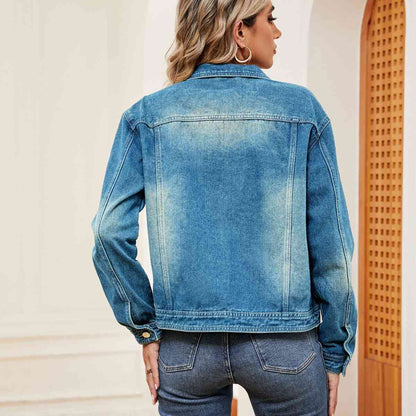 Veste en jean délavé