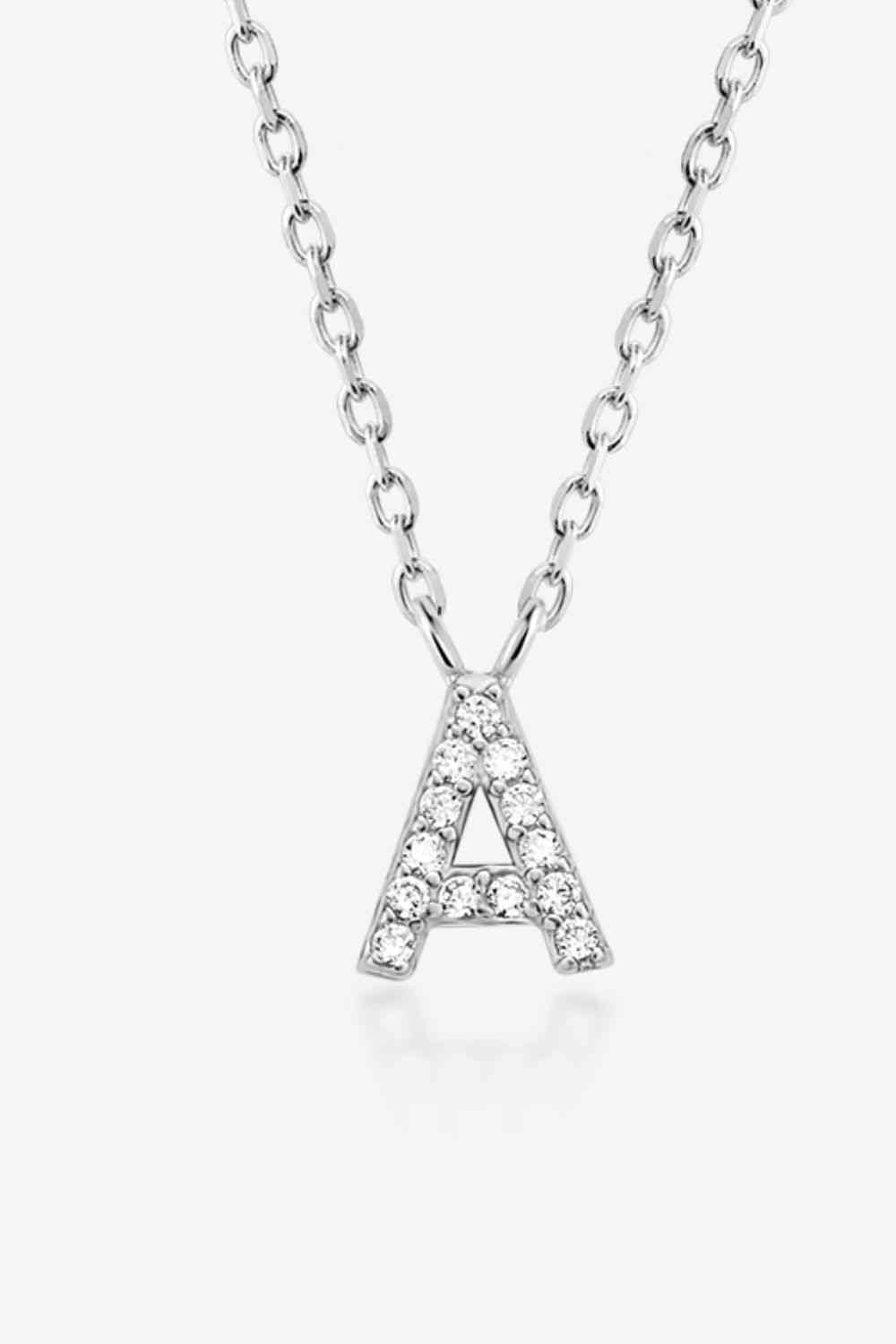 Collier en argent sterling 925 avec zircon A à F