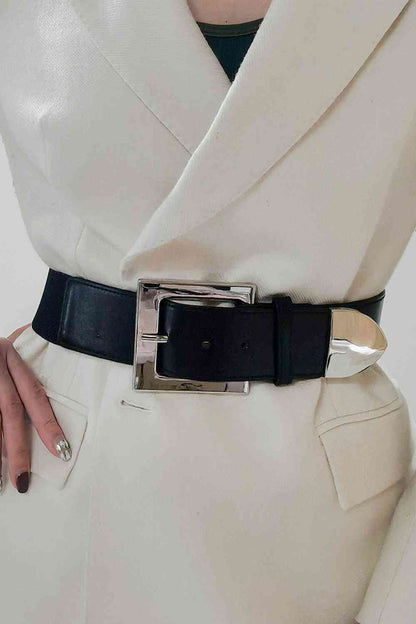 Ceinture en cuir PU avec boucle en alliage de zinc