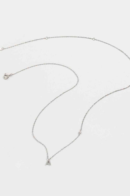 Collier en argent sterling 925 avec zircon A à F