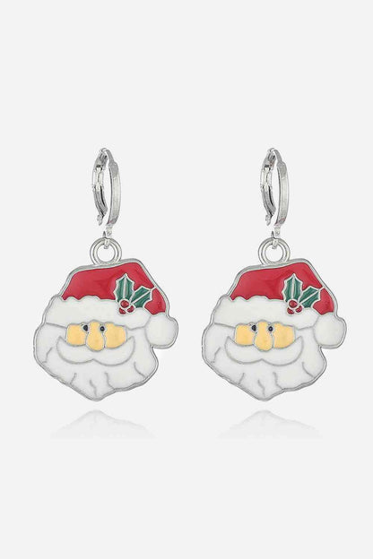 Boucles d'oreilles en alliage sur le thème de Noël