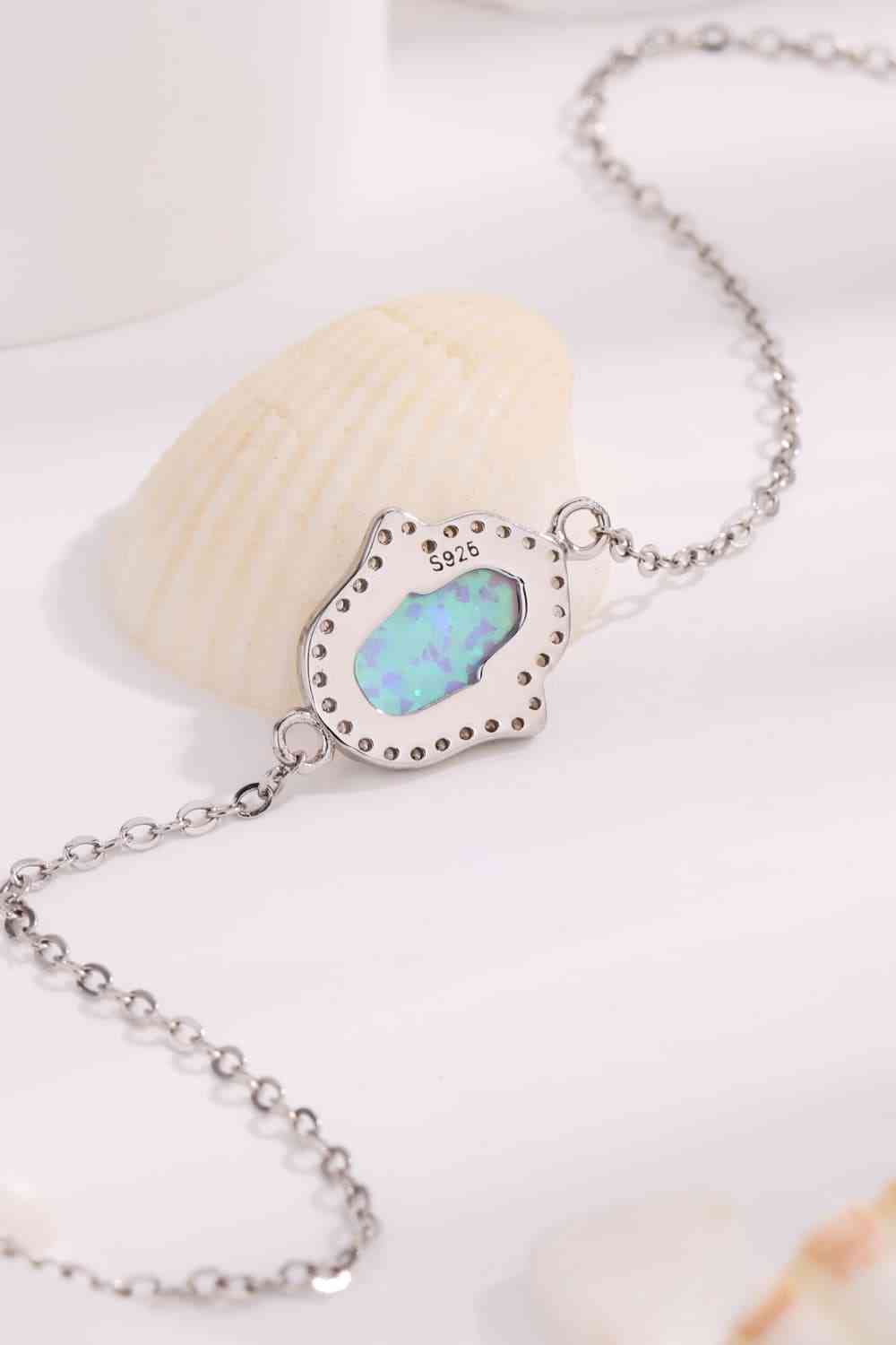 Bracelet opale en argent sterling 925