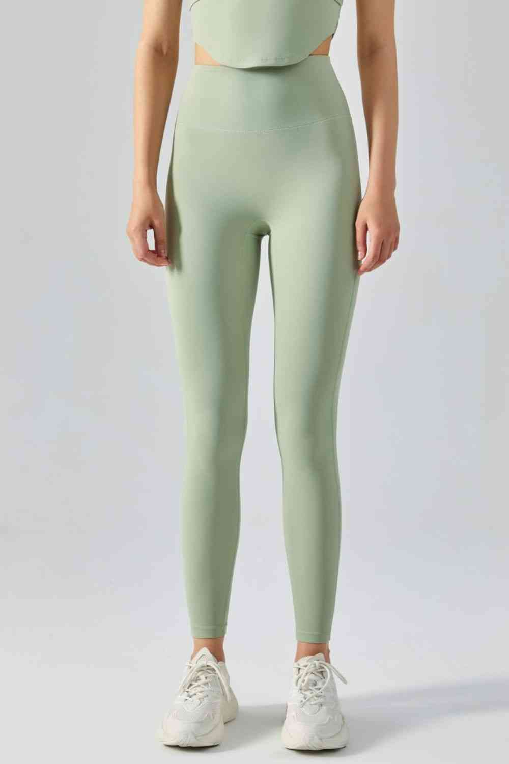 Leggings activos con cintura ancha