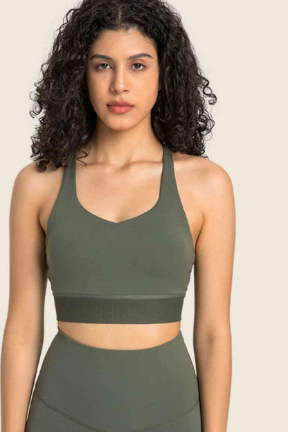 Feel Like Skin - Soutien-gorge de sport à dos nageur et col licou