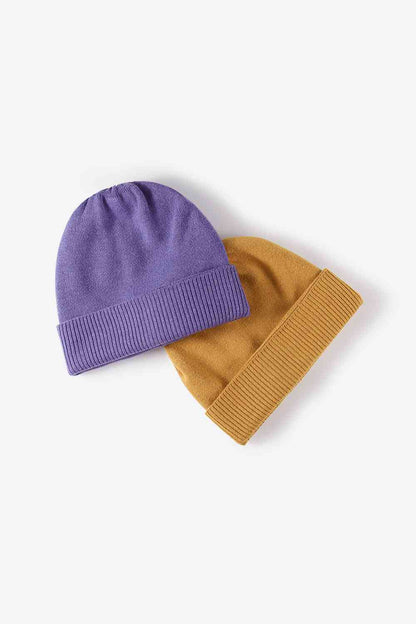 Gorro de punto con puños