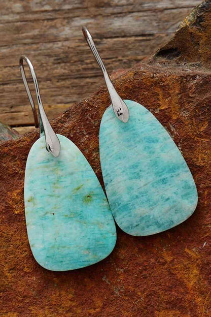 Pendientes colgantes de piedra natural