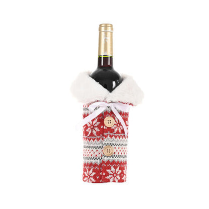 Couverture de bouteille de vin de flocon de neige