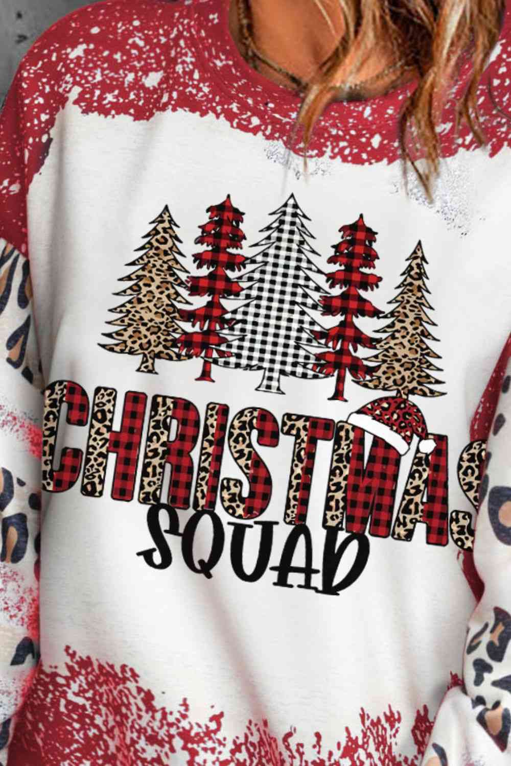 Sudadera con estampado de árbol de Navidad