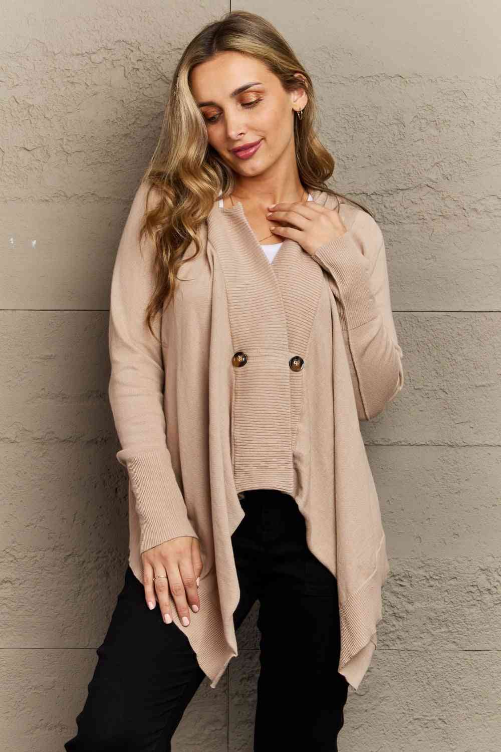 HEYSON Warm Me Up Cardigan à capuche pleine taille