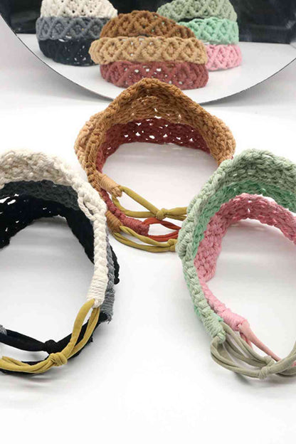 Assortiment de 2 bandeaux flexibles en macramé