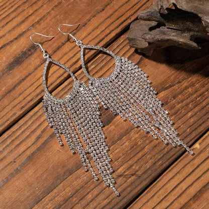 Boucles d'oreilles pendantes en alliage