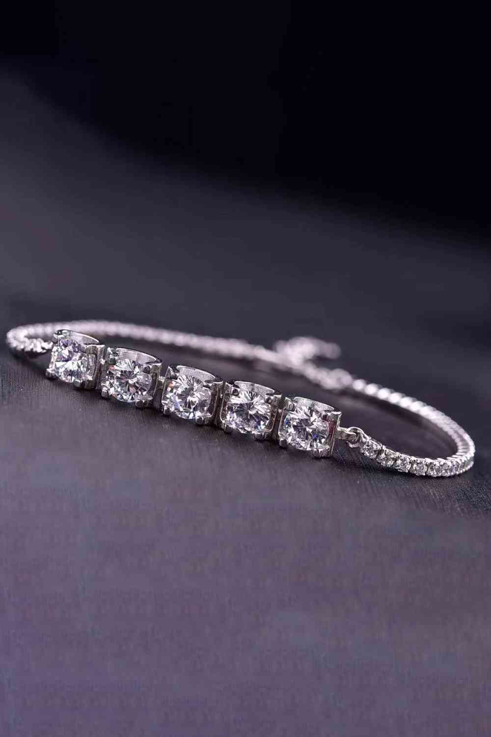 Bracelet à fermoir mousqueton Moissanite 5 carats