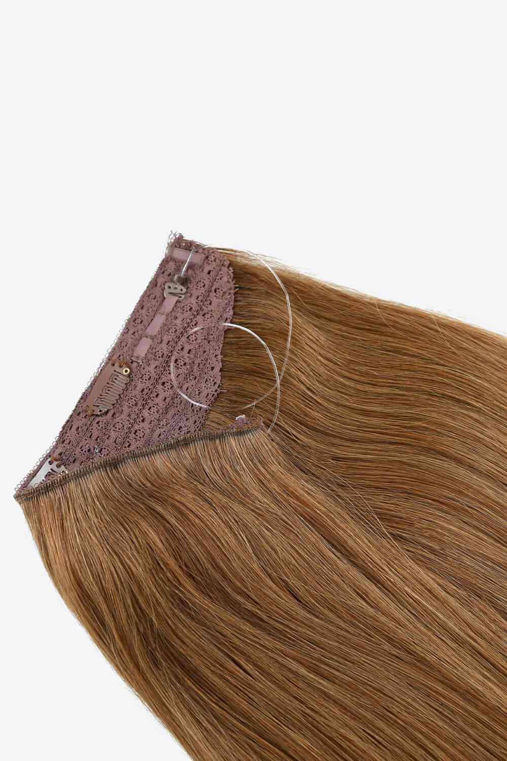 Cabello humano indio liso de 16" y 80 g