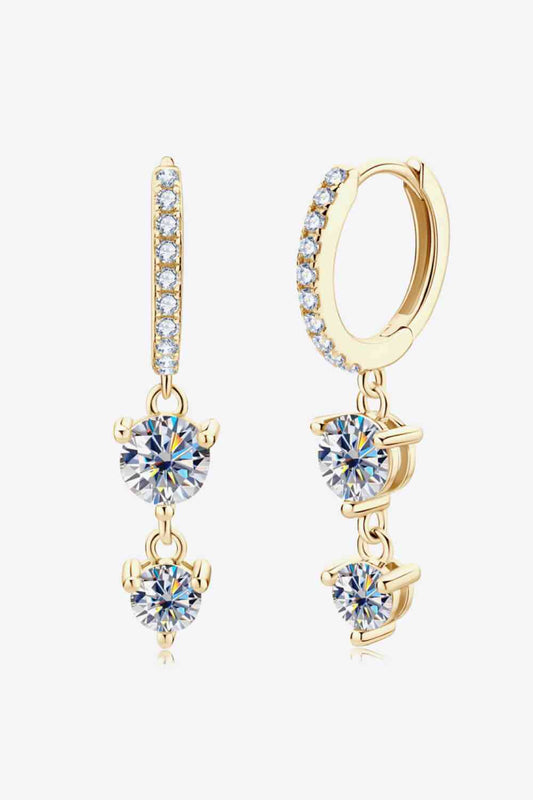 Boucles d'oreilles pendantes Adored Be The One en moissanite