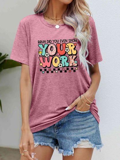 Camiseta de manga corta con estampado de letra