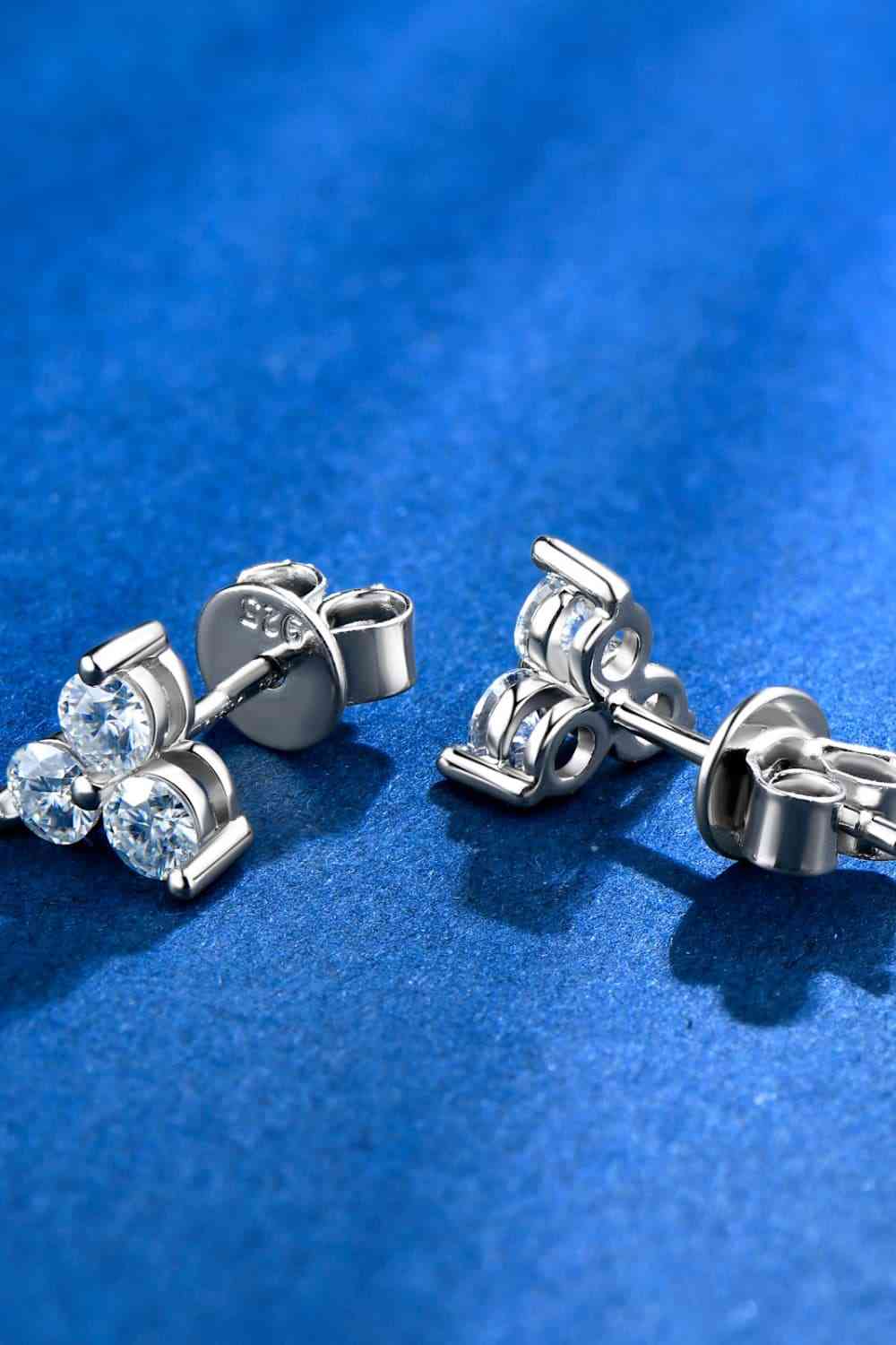 Boucles d'oreilles à tige en argent sterling 925 Moissanite