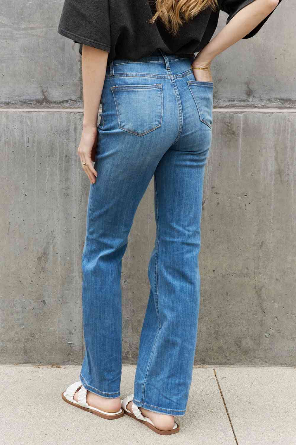 Judy Blue Lolita - Jean bootcut slim taille haute à enfiler pleine taille