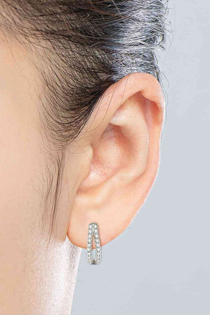 Boucles d'oreilles en argent sterling 925 Moissanite