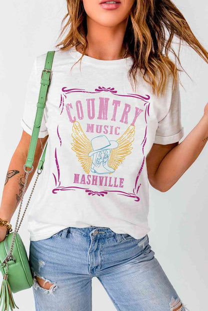 Camiseta gráfica COUNTRY MUSIC NASHVILLE