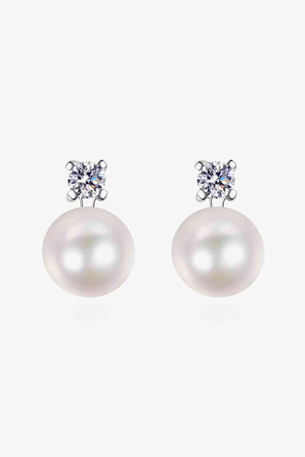 Aretes de perlas de moissanita