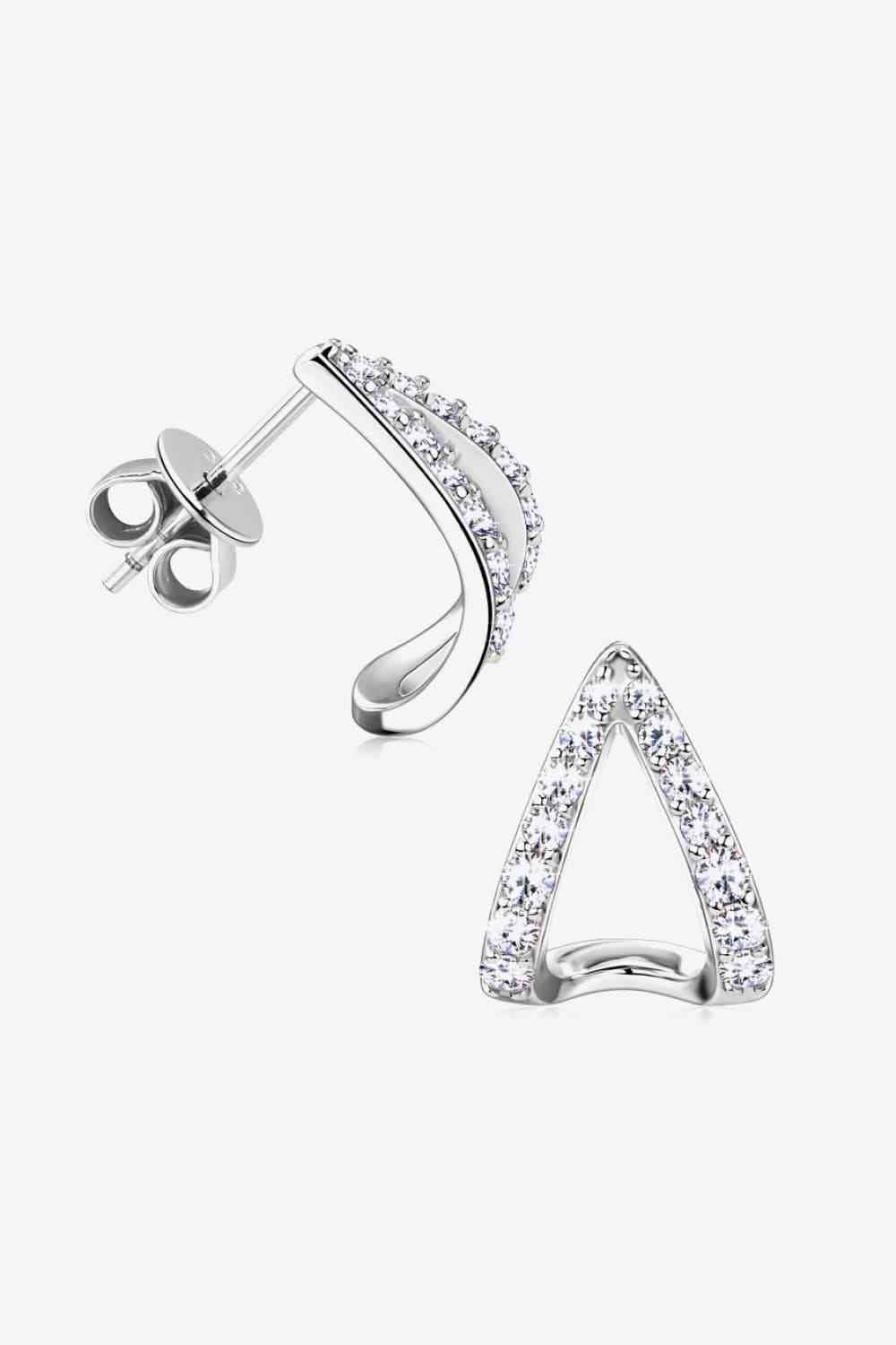 Boucles d'oreilles minimalistes Moissanite en argent sterling 925