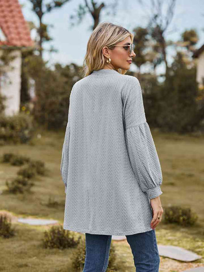 Cardigan long ouvert sur le devant