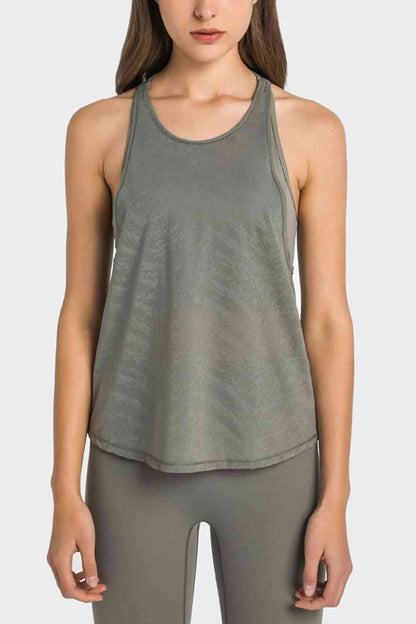 Spliced Mesh Racer Back Tank