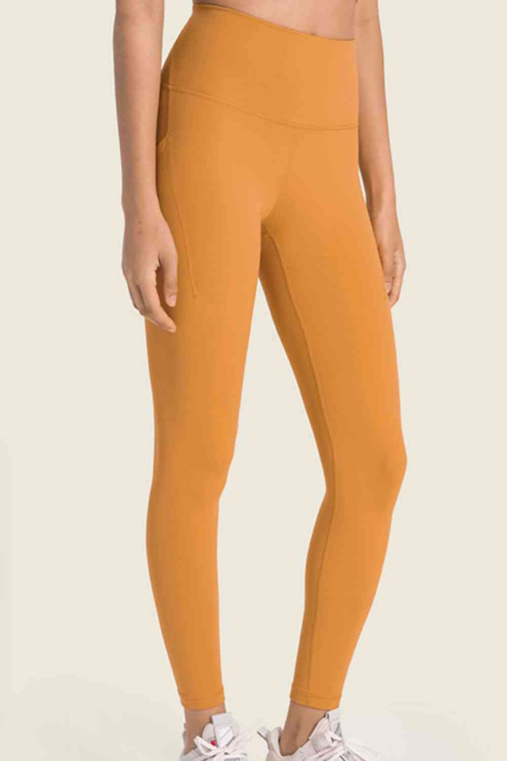 Leggings de yoga con bolsillo y cintura ancha de talle alto