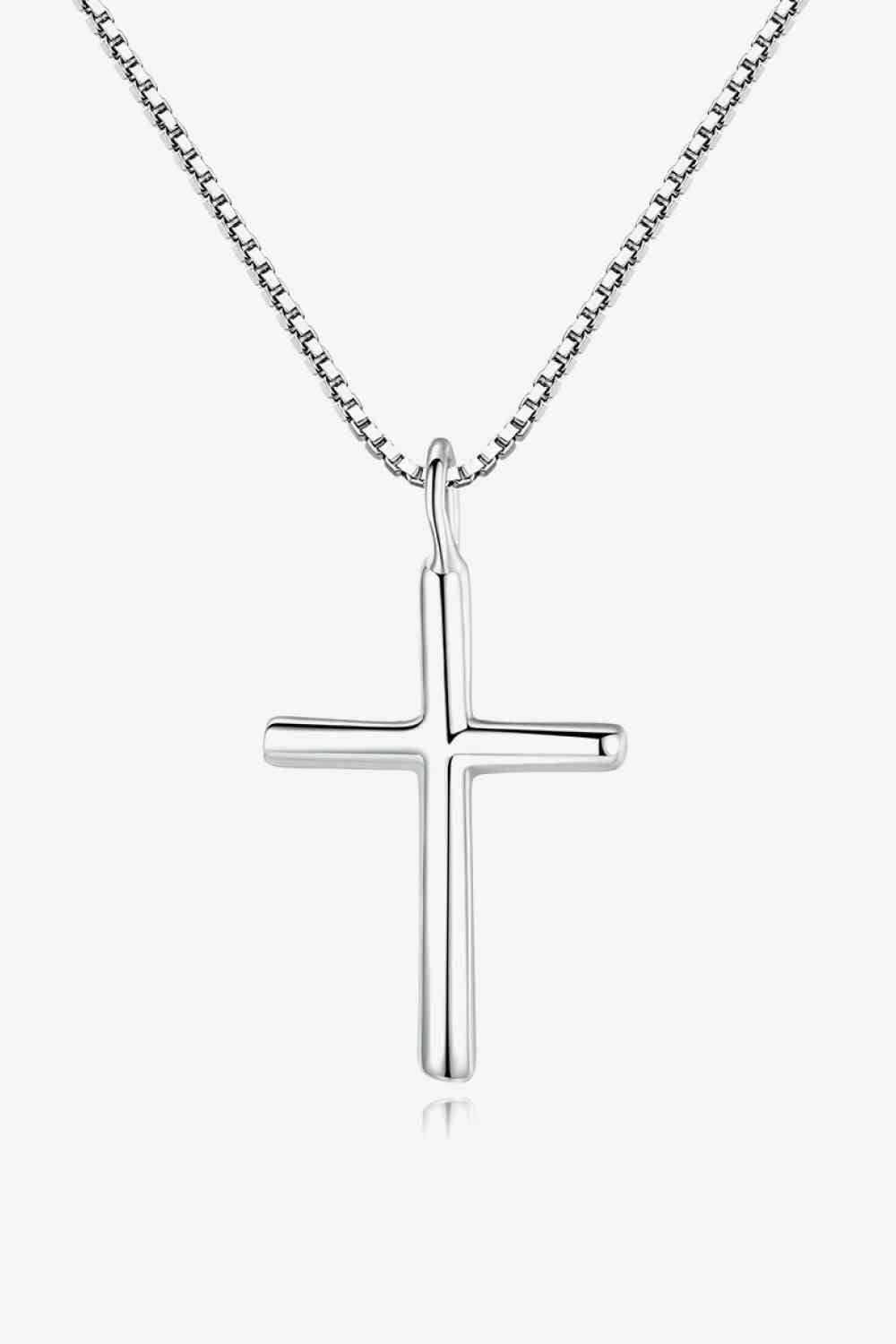 Collier avec pendentif croix en argent sterling 925