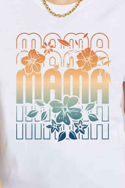 Simply Love T-shirt en coton graphique MAMA pleine taille