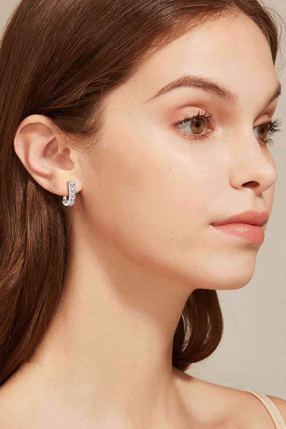 Boucles d'oreilles en argent sterling 925 moissanite 1 carat