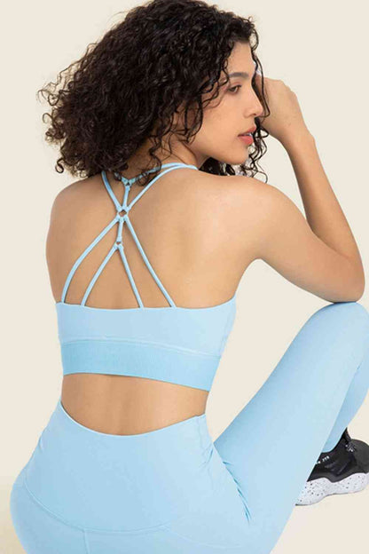 Feel Like Skin - Soutien-gorge de sport à dos nageur et col licou