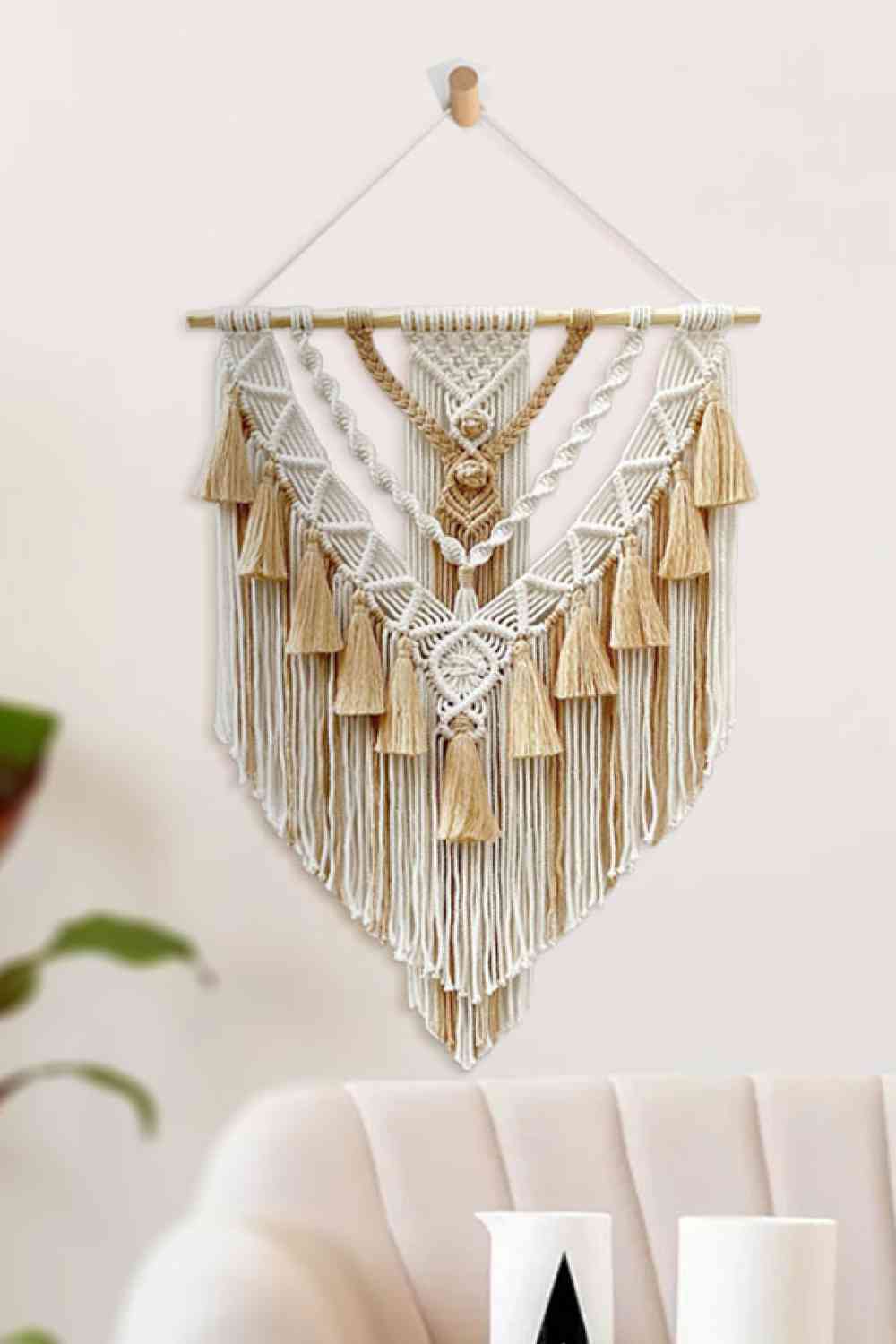 Two-Tone Macrame Wall Hanging