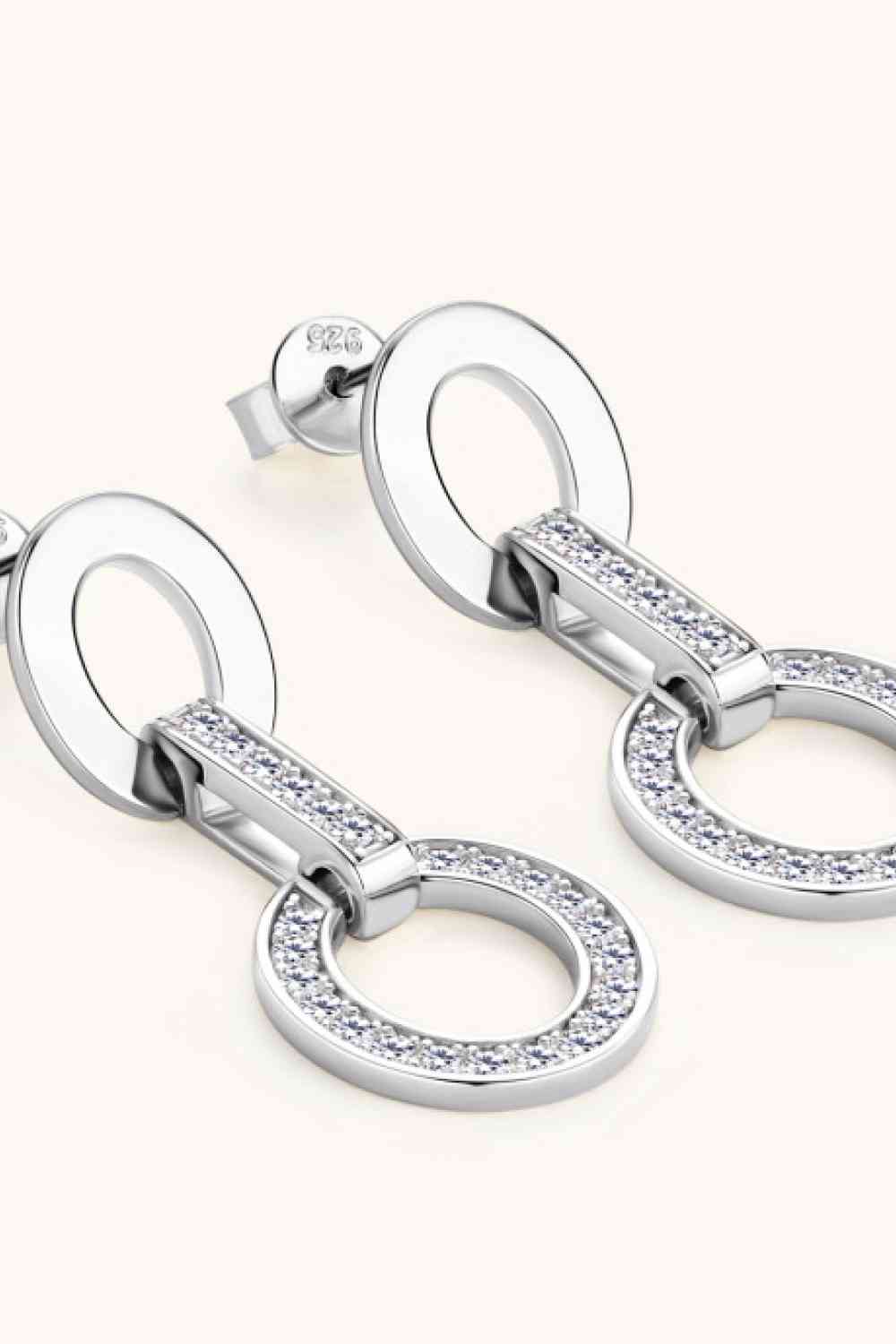 Boucles d'oreilles en argent sterling 925 Moissanite