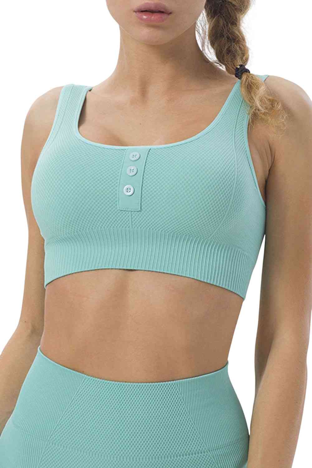 Soutien-gorge de sport sans manches à encolure dégagée