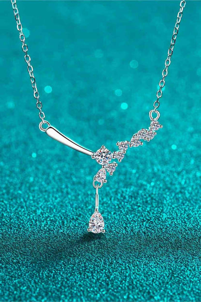 Collier en argent sterling 925 moissanite 1 carat