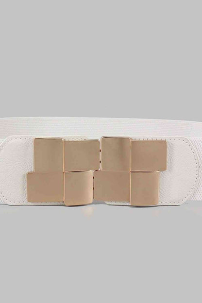 Ceinture large élastique à boucle géométrique