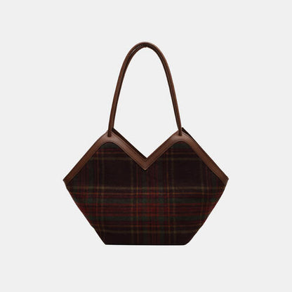 Plaid Print Tote Bag